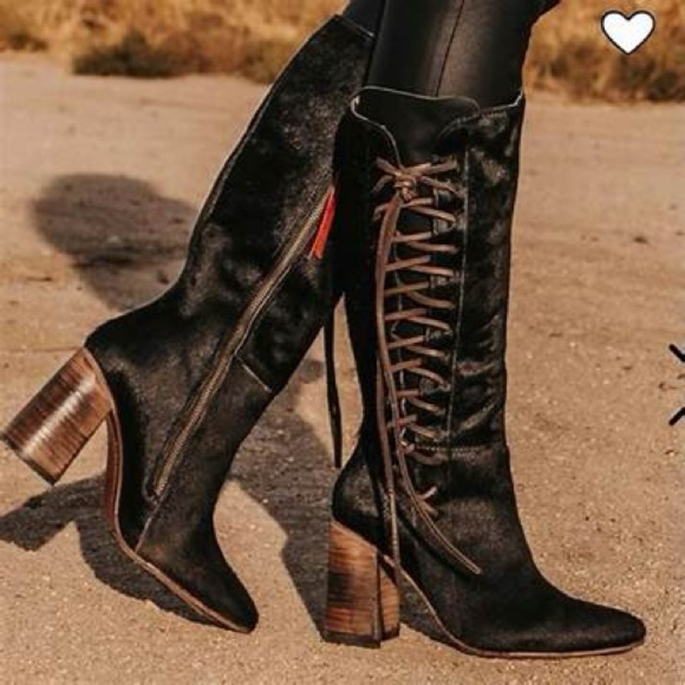Freebird Joaquin black calf hair boots